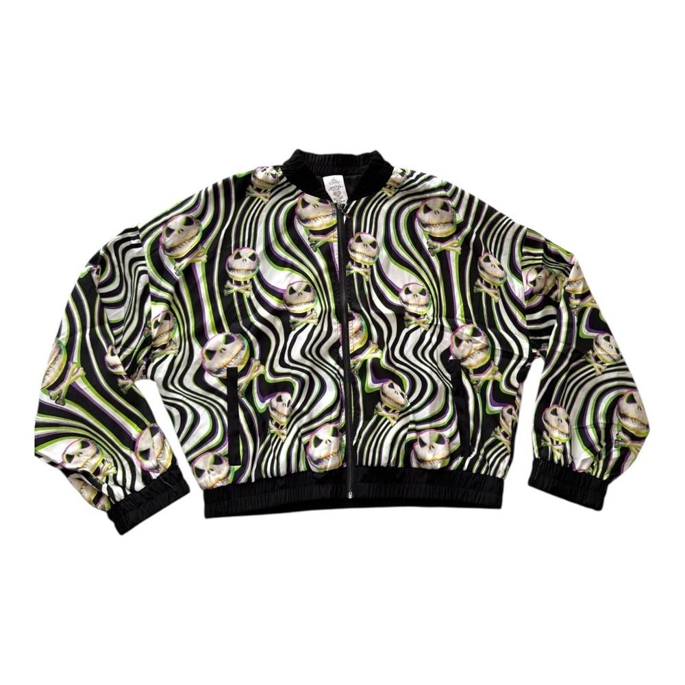 Disney Nightmare Before Christmas Satin Bomber Jacket NWT Size Large